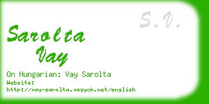 sarolta vay business card